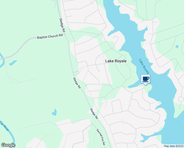 map of restaurants, bars, coffee shops, grocery stores, and more near 106 Mohave Drive in Louisburg