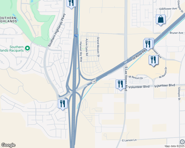map of restaurants, bars, coffee shops, grocery stores, and more near 2766 Atomic Tangerine Way in Las Vegas