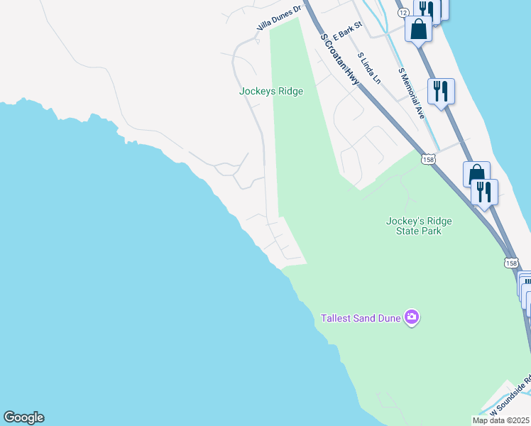 map of restaurants, bars, coffee shops, grocery stores, and more near 4-6 Croaton Ct in Nags Head