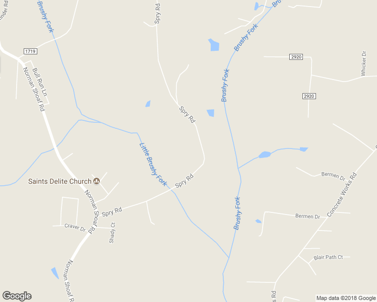 map of restaurants, bars, coffee shops, grocery stores, and more near 715 Spry Road in Winston-Salem