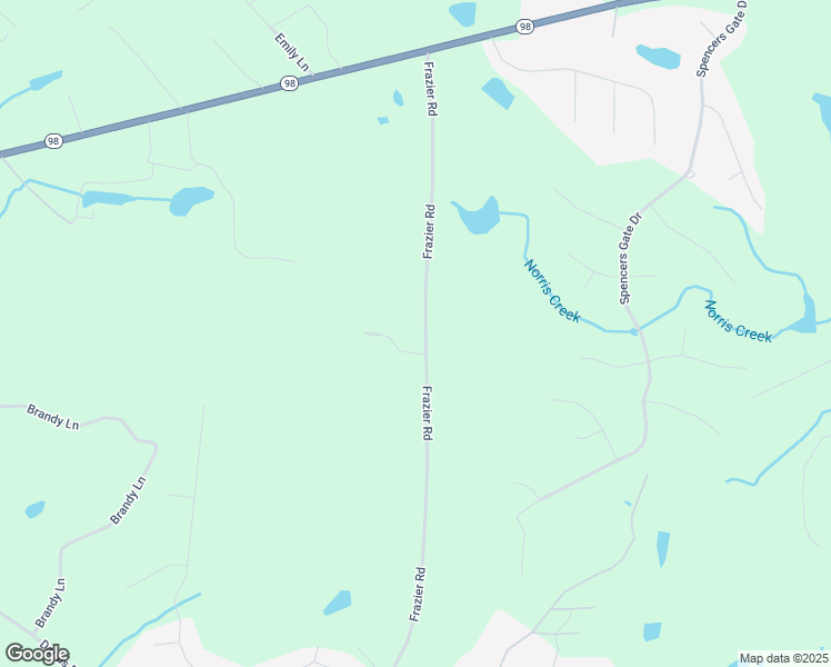 map of restaurants, bars, coffee shops, grocery stores, and more near 310 Frazier Road in Youngsville
