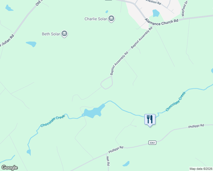map of restaurants, bars, coffee shops, grocery stores, and more near 5669 Baptist Assembly Road in Julian