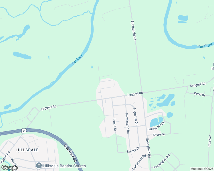 map of restaurants, bars, coffee shops, grocery stores, and more near 1713 Martin Luther King Drive in Rocky Mount
