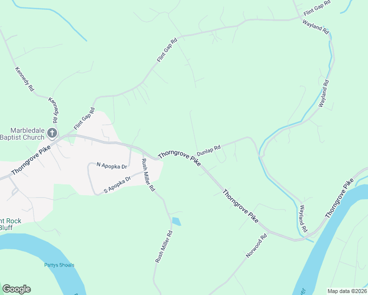 map of restaurants, bars, coffee shops, grocery stores, and more near 6225 Thorngrove Pike in Knoxville