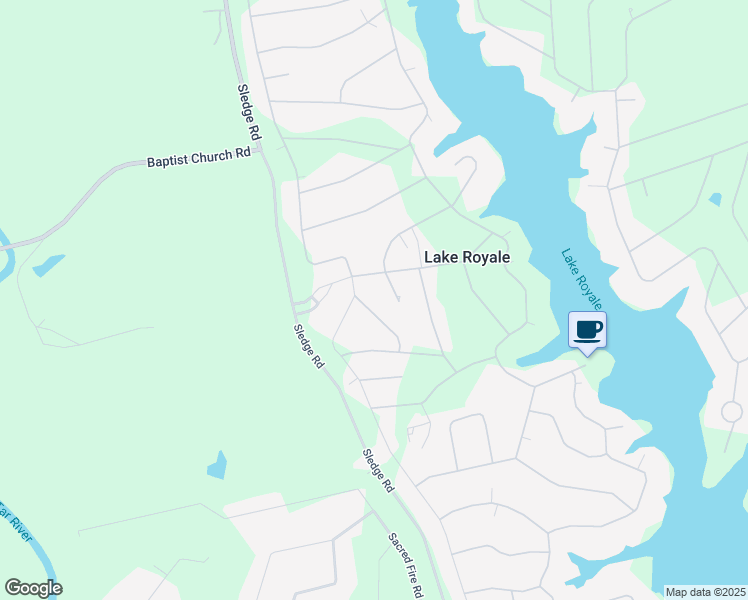 map of restaurants, bars, coffee shops, grocery stores, and more near 106 Mohave Drive in Louisburg