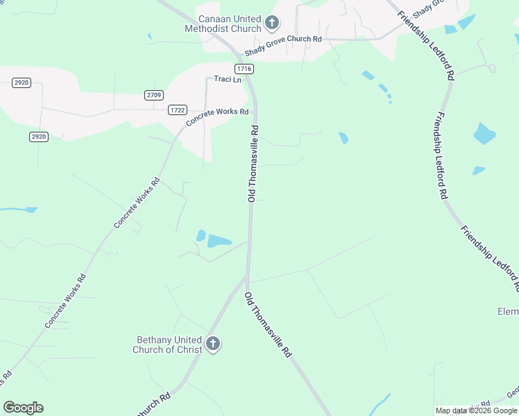 map of restaurants, bars, coffee shops, grocery stores, and more near 1901 Old Thomasville Road in Winston-Salem