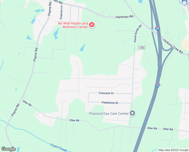 map of restaurants, bars, coffee shops, grocery stores, and more near 466 Lori Lane in Winston-Salem
