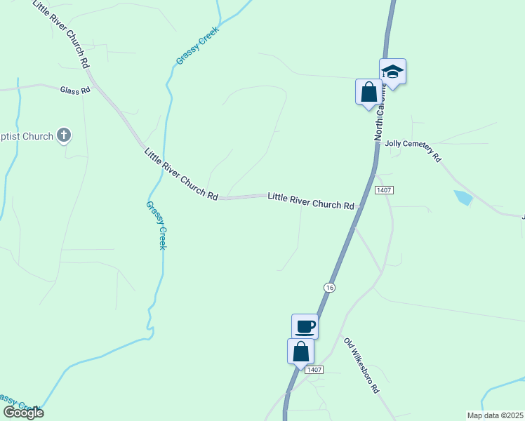 map of restaurants, bars, coffee shops, grocery stores, and more near 341 Little River Church Road in Township of Taylorsville
