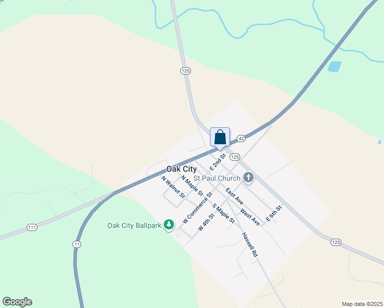 map of restaurants, bars, coffee shops, grocery stores, and more near 2 North Carolina 11 in Oak City