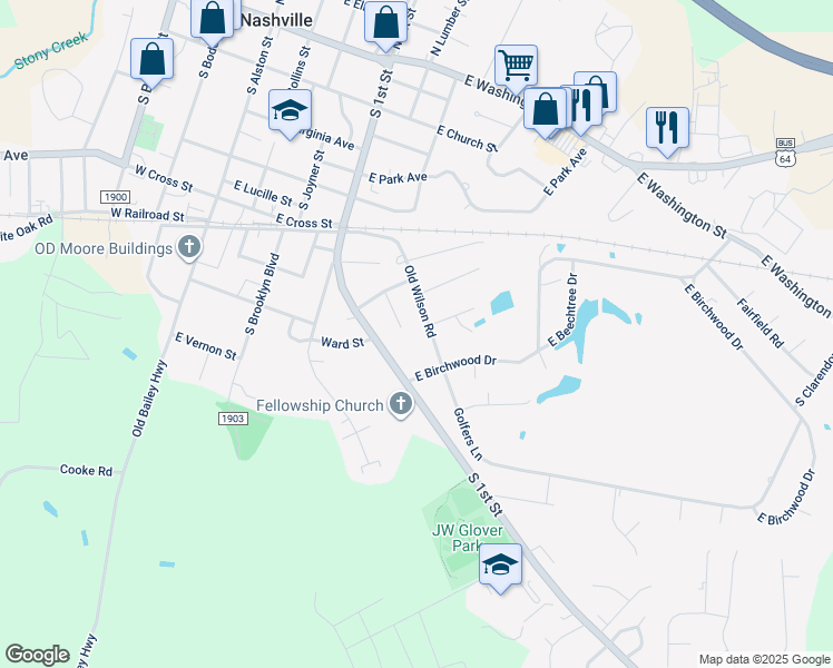 map of restaurants, bars, coffee shops, grocery stores, and more near 918 Old Wilson Road in Nashville