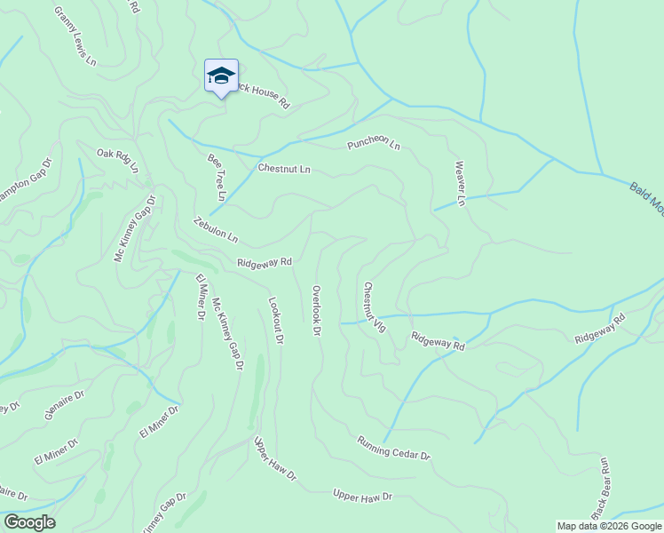 map of restaurants, bars, coffee shops, grocery stores, and more near 4 Overlook Drive in Mars Hill