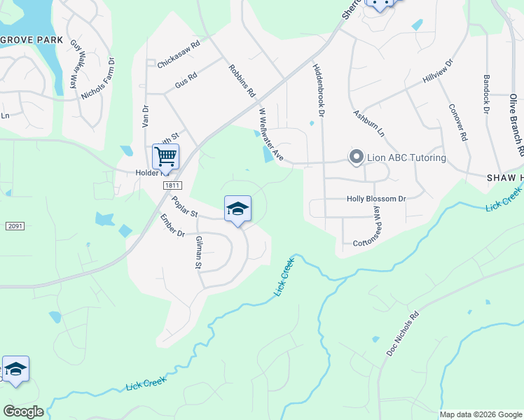 map of restaurants, bars, coffee shops, grocery stores, and more near 1907 Nellora Lane in Durham