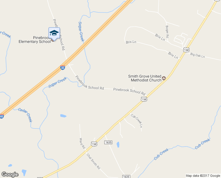 map of restaurants, bars, coffee shops, grocery stores, and more near 218 Pinebrook School Road in Mocksville