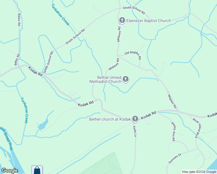 map of restaurants, bars, coffee shops, grocery stores, and more near 2333 Midway Road in Knoxville