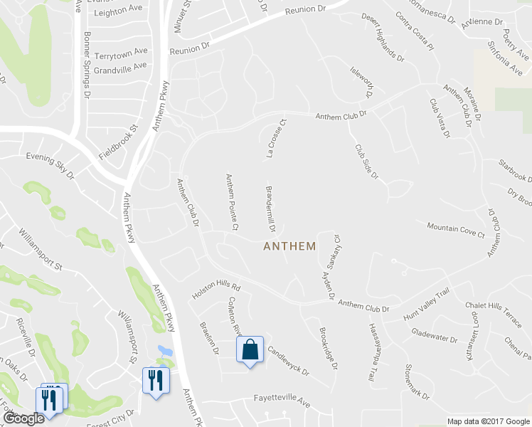 map of restaurants, bars, coffee shops, grocery stores, and more near 28 Brandermill Drive in Henderson