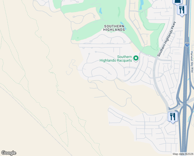 map of restaurants, bars, coffee shops, grocery stores, and more near 30 Mountain View Drive in Las Vegas