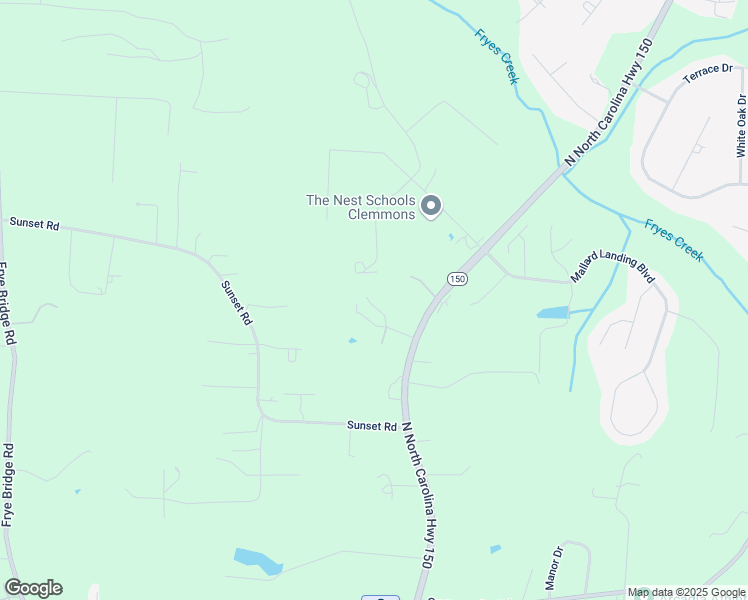 map of restaurants, bars, coffee shops, grocery stores, and more near 114 Brigadier Court in Clemmons