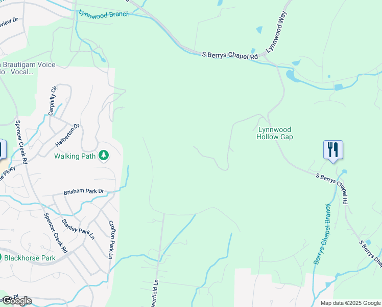map of restaurants, bars, coffee shops, grocery stores, and more near 2183 South Berrys Chapel Road in Franklin