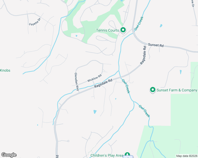 map of restaurants, bars, coffee shops, grocery stores, and more near 9507 Wicklow Road in Brentwood