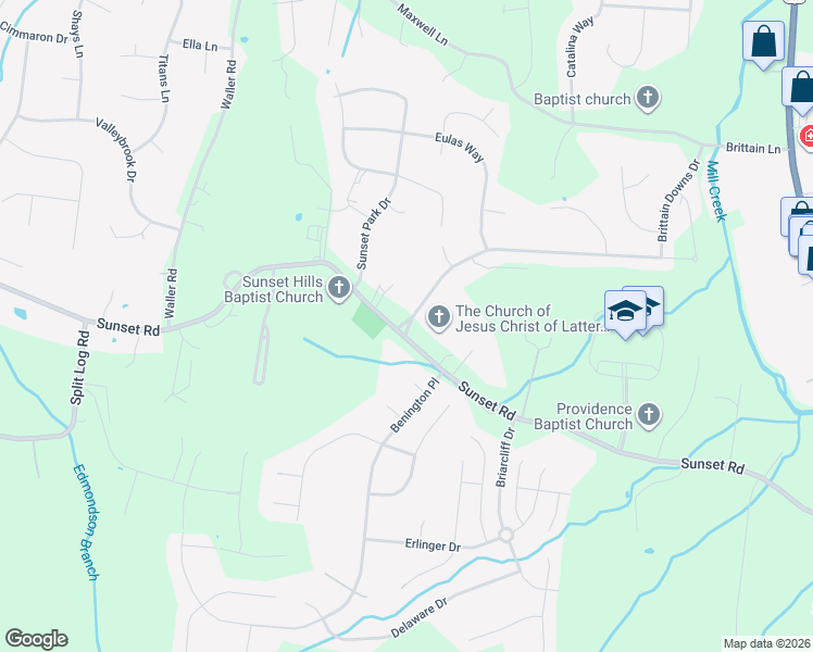 map of restaurants, bars, coffee shops, grocery stores, and more near 1664 Eden Rose Place in Nolensville