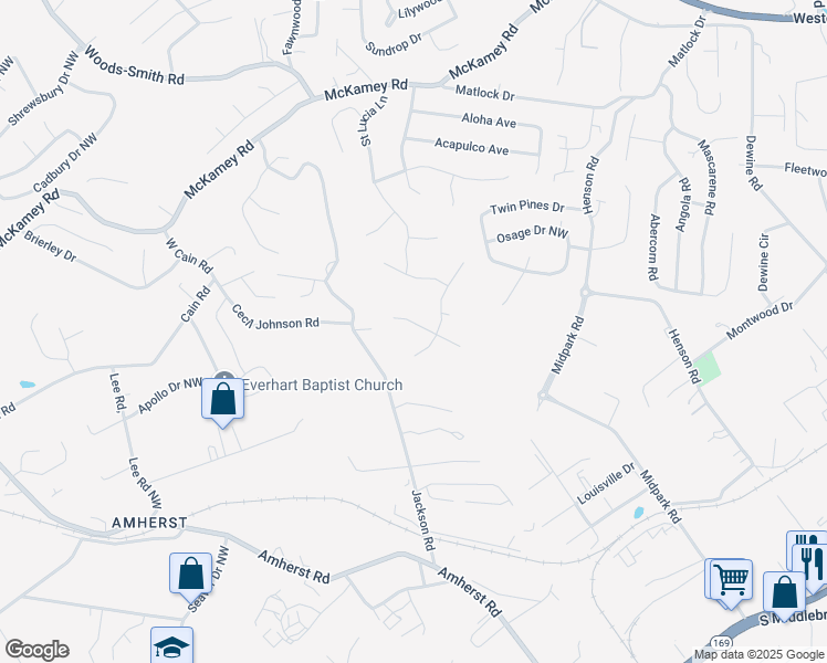 map of restaurants, bars, coffee shops, grocery stores, and more near 5824 San Cristebal Lane in Knoxville