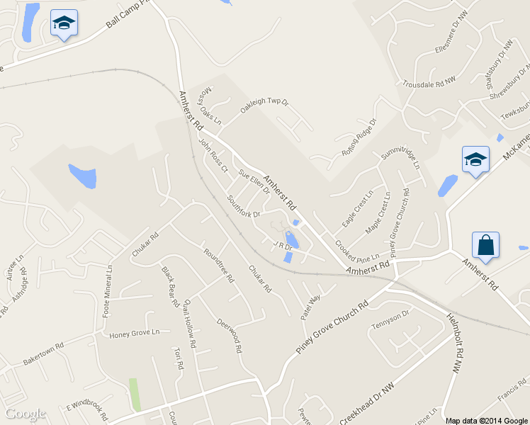 map of restaurants, bars, coffee shops, grocery stores, and more near 2725 Southfork Drive in Knoxville