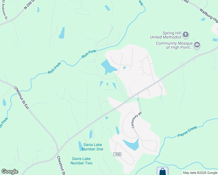 map of restaurants, bars, coffee shops, grocery stores, and more near 2814 Churchill Court in High Point