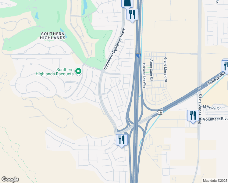 map of restaurants, bars, coffee shops, grocery stores, and more near 12372 Mosticone Way in Las Vegas