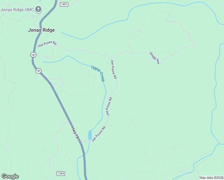 map of restaurants, bars, coffee shops, grocery stores, and more near 7915 Joe Poore Road in Newland