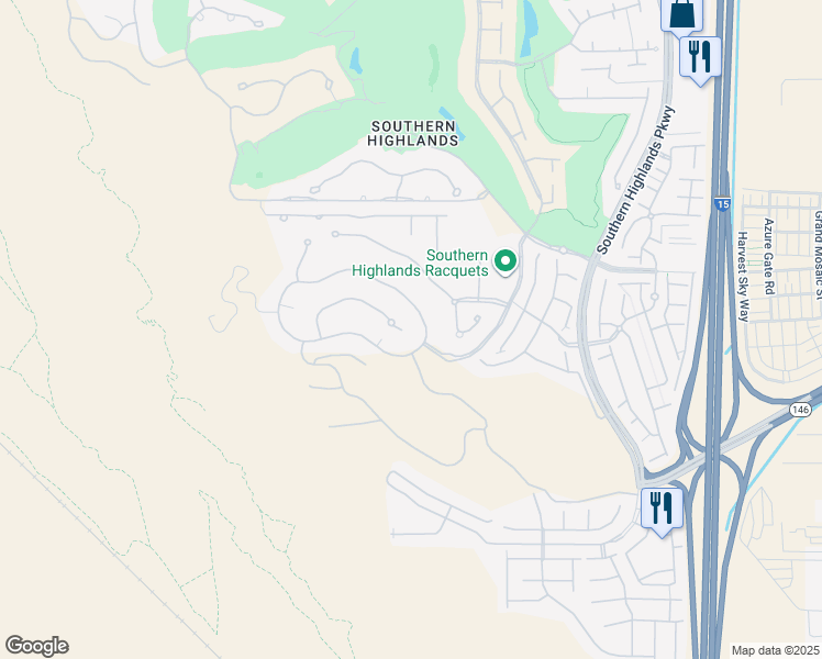 map of restaurants, bars, coffee shops, grocery stores, and more near 2 Olympia Outlook Drive in Las Vegas