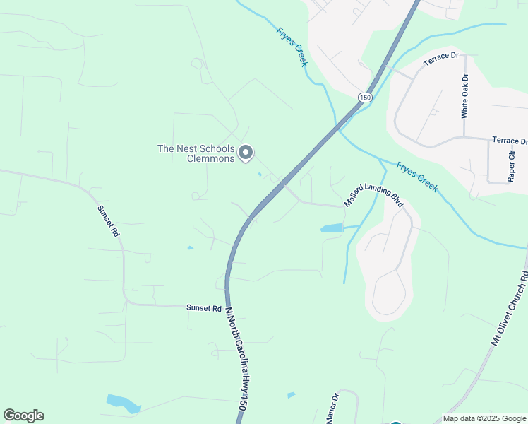 map of restaurants, bars, coffee shops, grocery stores, and more near 9468 North Carolina 150 in Lexington