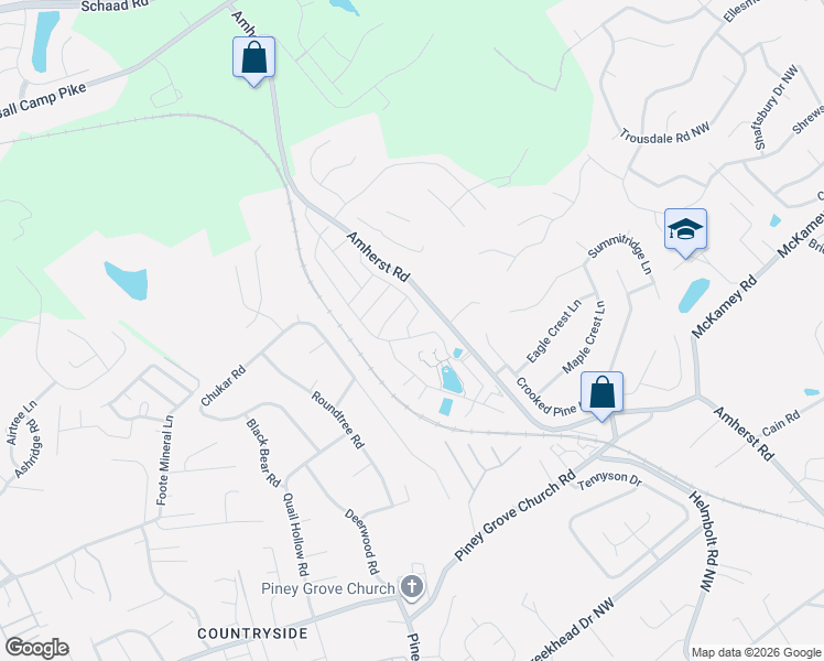 map of restaurants, bars, coffee shops, grocery stores, and more near 2725 Southfork Drive in Knoxville