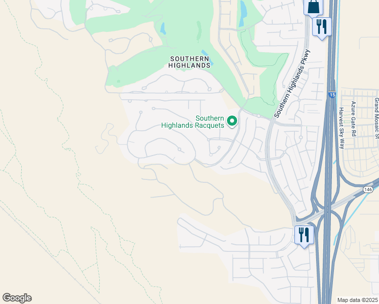 map of restaurants, bars, coffee shops, grocery stores, and more near 2 Olympia Outlook Drive in Las Vegas
