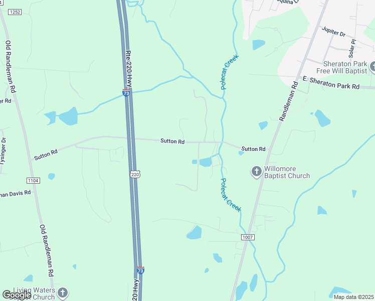 map of restaurants, bars, coffee shops, grocery stores, and more near 1039 Sutton Road in Greensboro