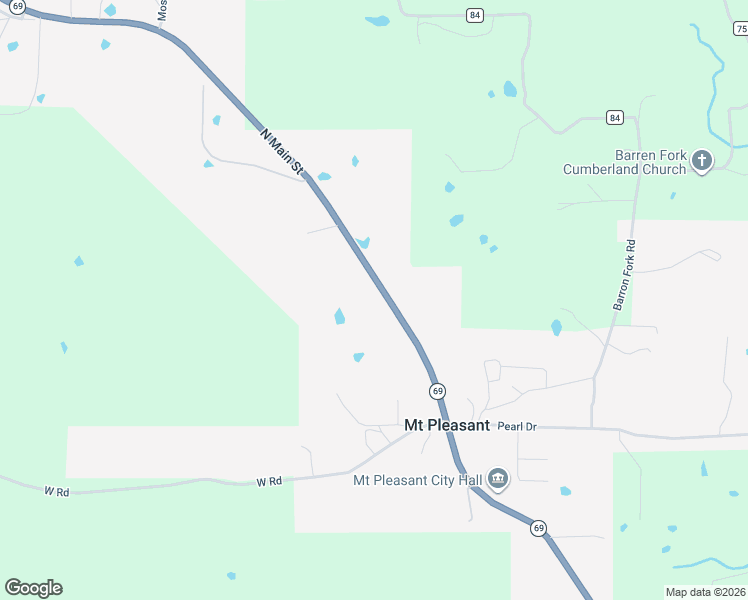 map of restaurants, bars, coffee shops, grocery stores, and more near 340 North Main Street in Mount Pleasant