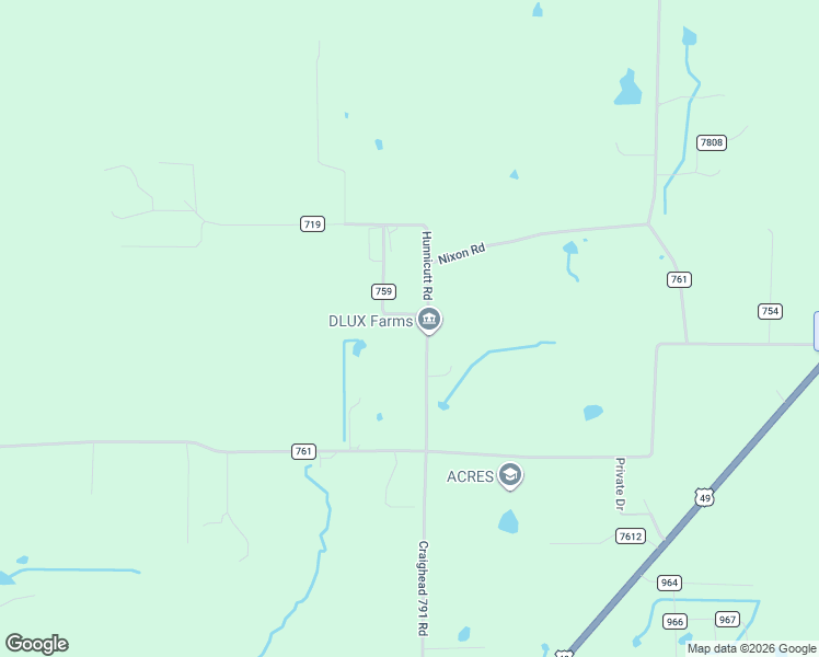 map of restaurants, bars, coffee shops, grocery stores, and more near 1 County Road 719 in Paragould