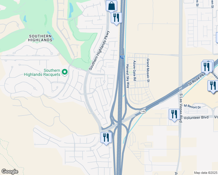 map of restaurants, bars, coffee shops, grocery stores, and more near 3038 Versace Avenue in Las Vegas