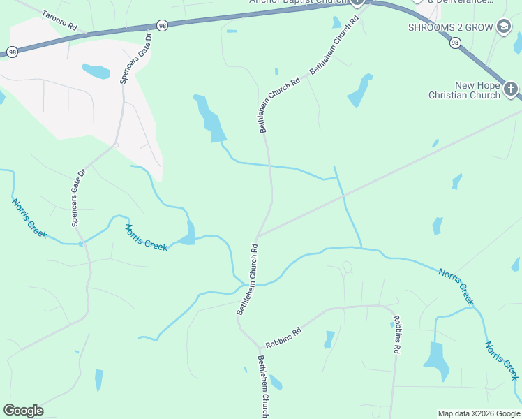 map of restaurants, bars, coffee shops, grocery stores, and more near 459 Bethlehem Church Road in Youngsville