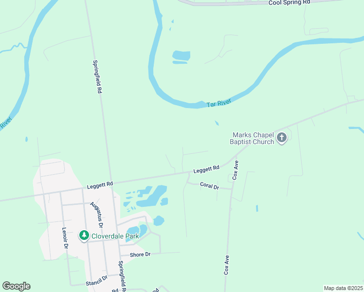 map of restaurants, bars, coffee shops, grocery stores, and more near Aztec Avenue in Rocky Mount