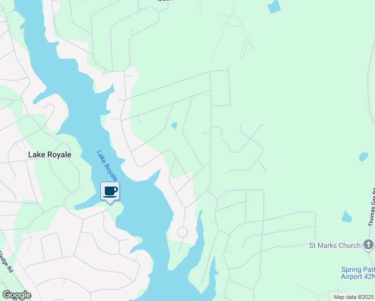 map of restaurants, bars, coffee shops, grocery stores, and more near Mohawk Drive in Louisburg