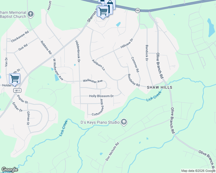 map of restaurants, bars, coffee shops, grocery stores, and more near 323 Wellwater Avenue in Durham