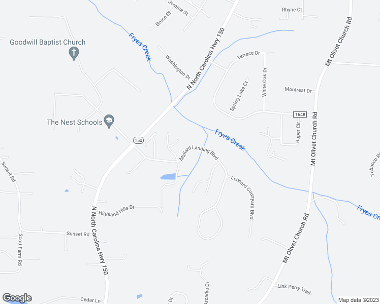 map of restaurants, bars, coffee shops, grocery stores, and more near 400 Mallard Landing Boulevard in Clemmons