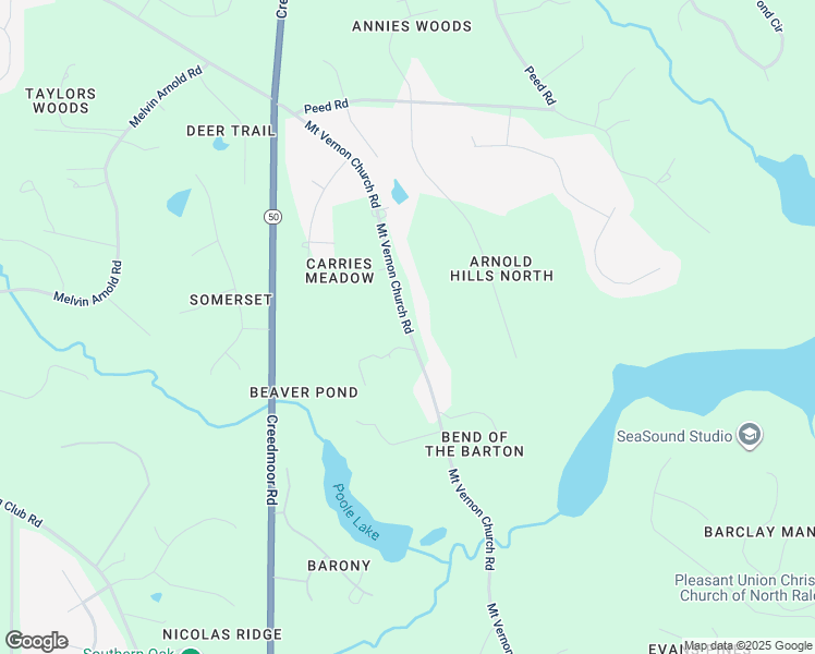 map of restaurants, bars, coffee shops, grocery stores, and more near 2404 Mount Vernon Church Road in Raleigh