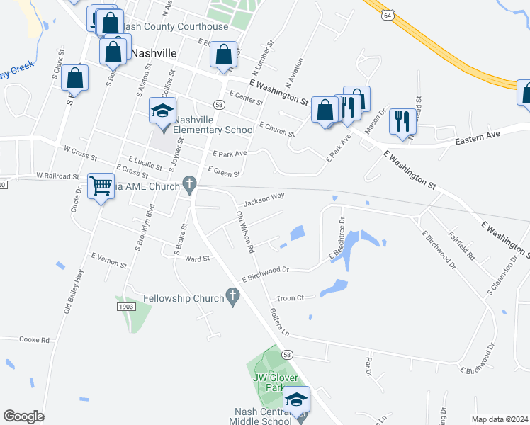 map of restaurants, bars, coffee shops, grocery stores, and more near 608 East Cockrell Street in Nashville