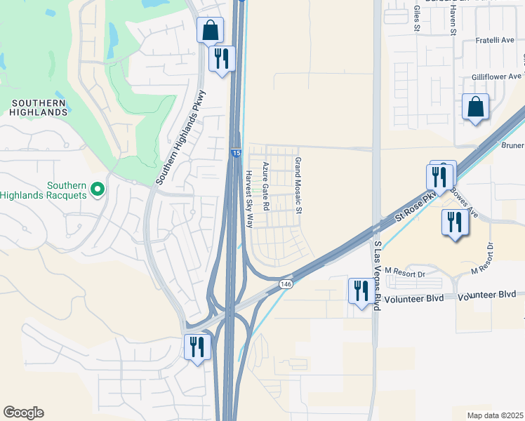 map of restaurants, bars, coffee shops, grocery stores, and more near 2824 Copper Wind Lane in Las Vegas