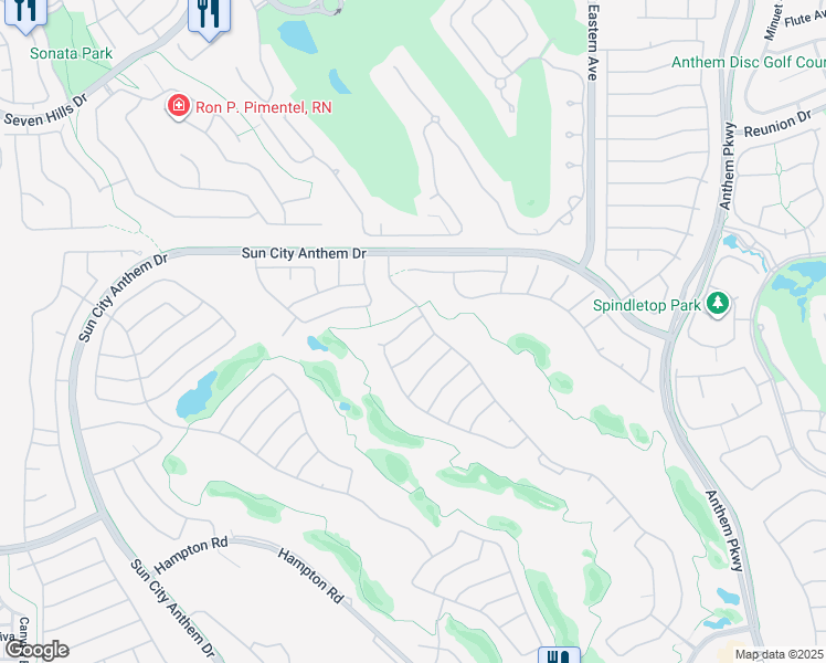 map of restaurants, bars, coffee shops, grocery stores, and more near 2609 Arimo Drive in Henderson