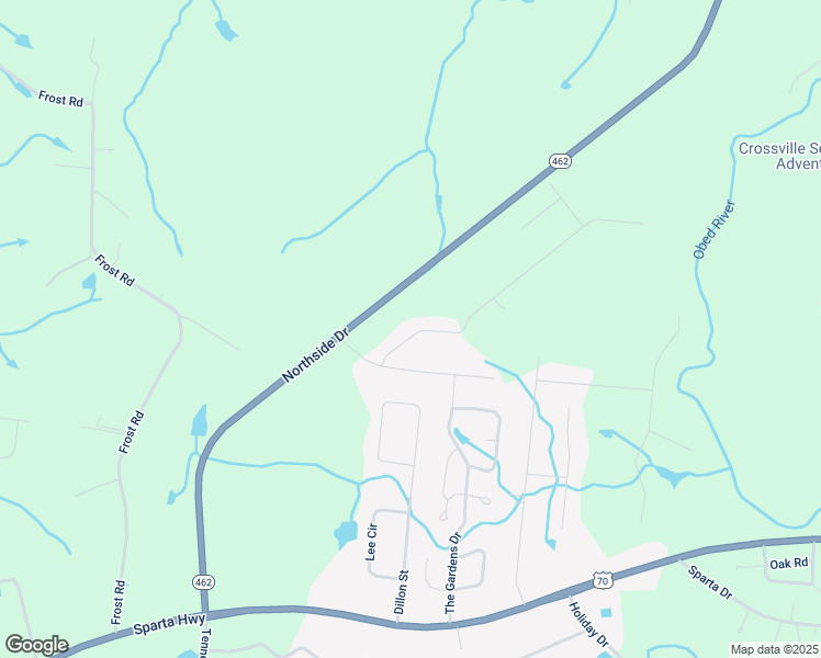 map of restaurants, bars, coffee shops, grocery stores, and more near 99 Holly Tree Drive in Crossville