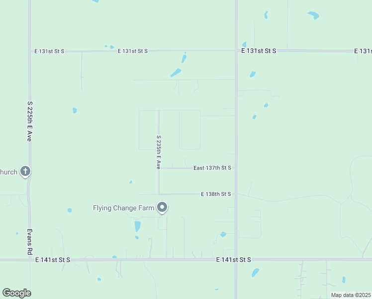 map of restaurants, bars, coffee shops, grocery stores, and more near 23730 East 136th Street South in Coweta