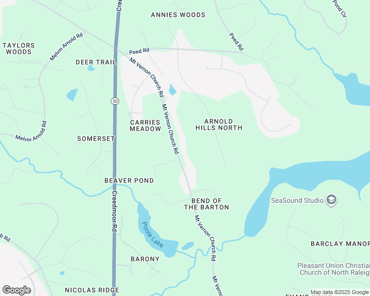 map of restaurants, bars, coffee shops, grocery stores, and more near 2404 Mount Vernon Church Road in Raleigh