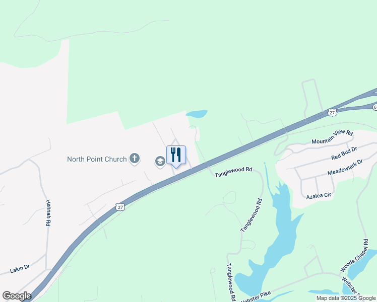 map of restaurants, bars, coffee shops, grocery stores, and more near 110 Hillview Terrace Drive in Harriman